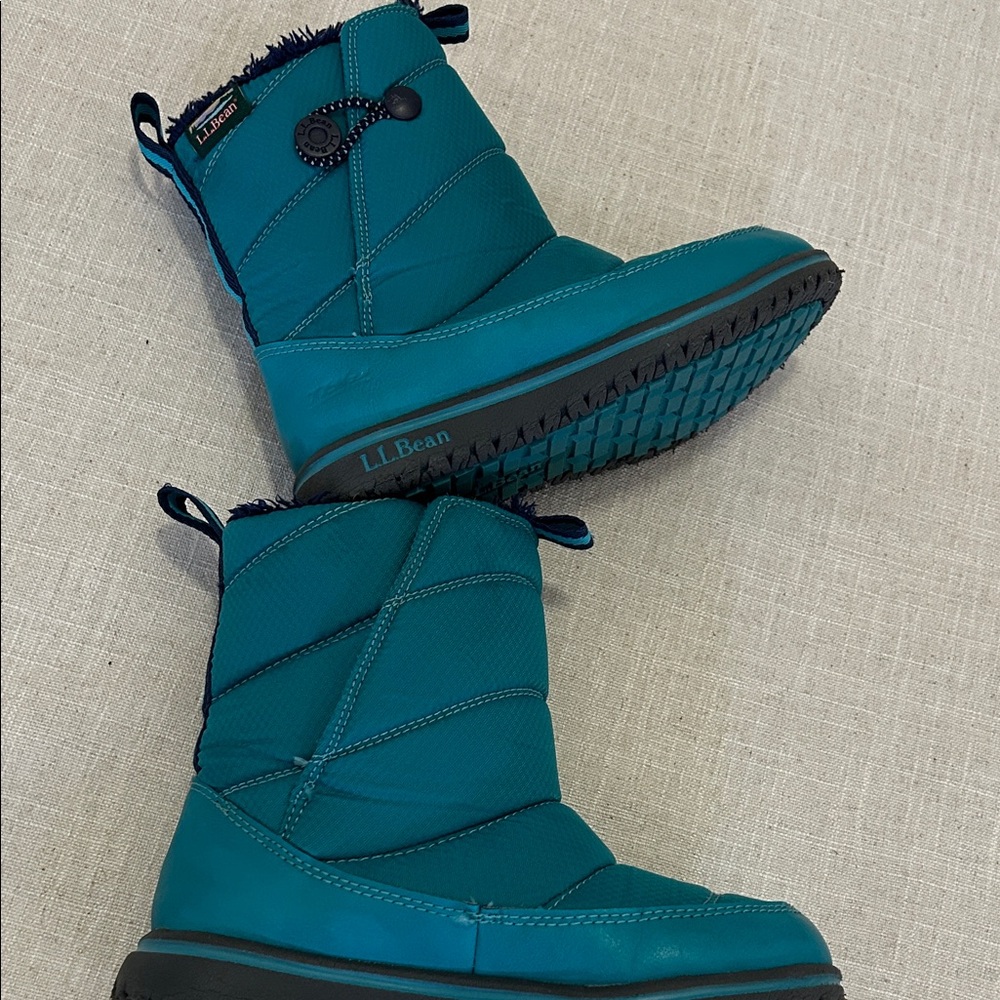 L.L. Bean Boots Kids Size 13 Aqua Ultralight Winter Snow Quilted - Picture 10 of 10